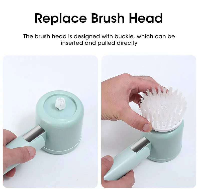 Cordless electric rotary scrubber with 5 replaceable brush heads, rechargeable bathroom and kitchen tile cleaning brush