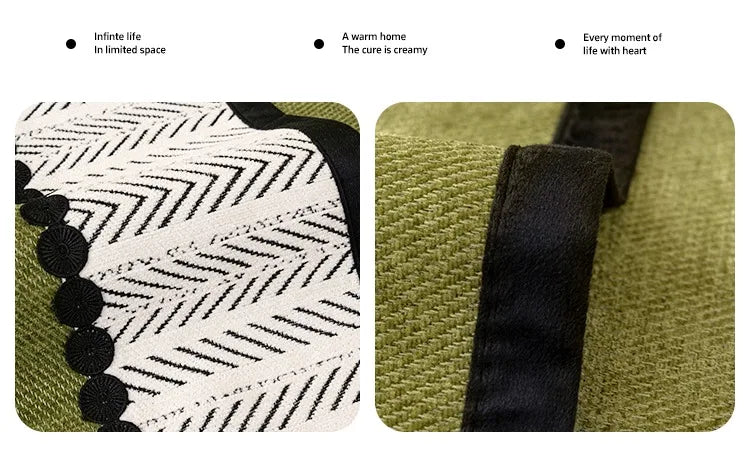 Contrast Hem Twill Chenille Sofa Cover for All Seasons Living Room Non-slip Sofa Seat Cover Couch Slipcover, Sofa Towel