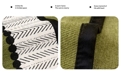 Contrast Hem Twill Chenille Sofa Cover for All Seasons Living Room Non-slip Sofa Seat Cover Couch Slipcover, Sofa Towel