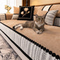 Contrast Hem Twill Chenille Sofa Cover for All Seasons Living Room Non-slip Sofa Seat Cover Couch Slipcover, Sofa Towel