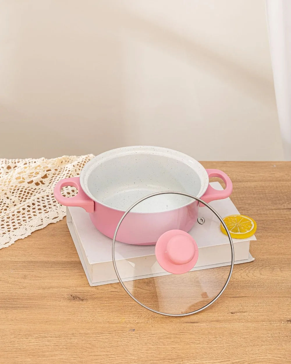 13pcs Durable Non Stick Cookware Set Maifanstone Multifunctional Soup Milk Pot Kitchen Utensil Frying Pan Household