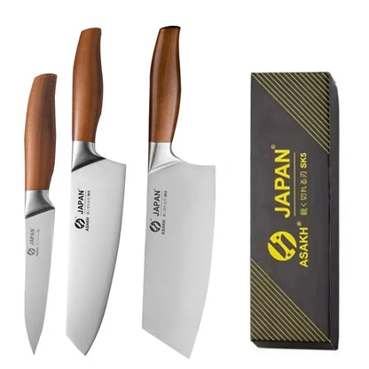 Professional Japanese Kitchen Knives Set Stainless Steel Fish Fillet Meat Cleaver Chef Knife Slicing Santoku Knife Cooking Tools
