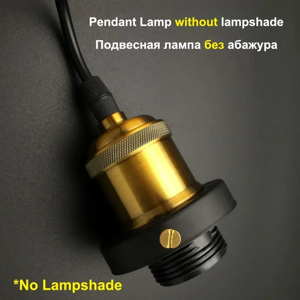 Vintage Dining Glass Hanging Russia Loft Luminaire Modern Bedroom Pendant Lamp with Clear Gray Amber Colour Light Fixtures