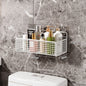 Bathroom Organiser Multifunctional Toiletries Organiser No-Punch Bathroom Shelf Bathroom Kitchen Wall Mount Storage Rack