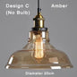 Vintage Dining Glass Hanging Russia Loft Luminaire Modern Bedroom Pendant Lamp with Clear Gray Amber Colour Light Fixtures
