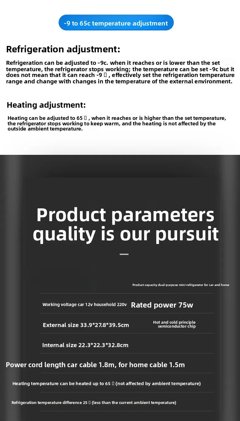 8L Refrigerator Universal Cold and Warm Box Car Home Dual-purpose Mini Small Refrigerator Refrigerator Car Home Dual-purpose