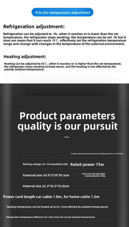 8L Refrigerator Universal Cold and Warm Box Car Home Dual-purpose Mini Small Refrigerator Refrigerator Car Home Dual-purpose