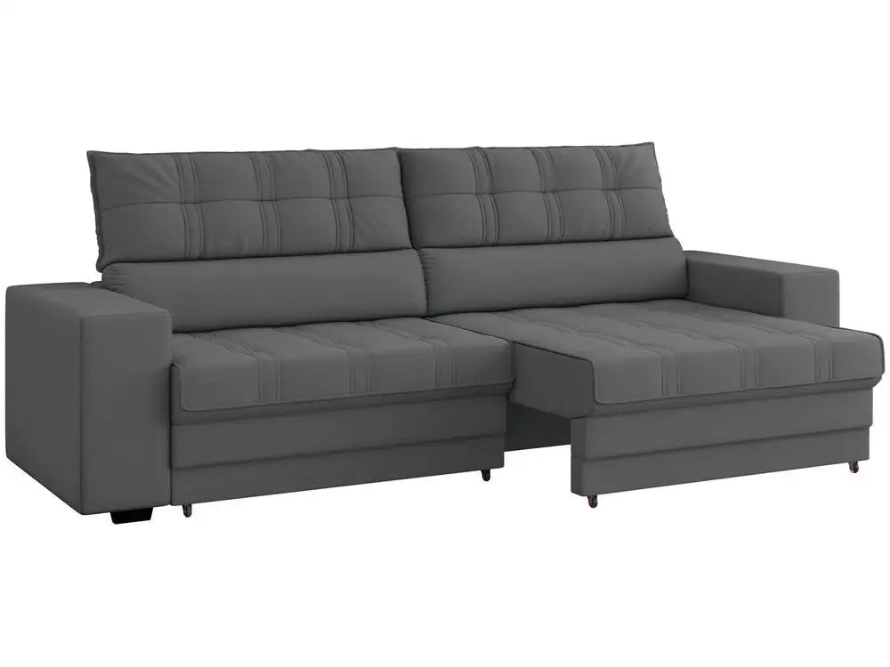 Retractable Sofa Reclining 3 Places Velvet Medelín Besthouse