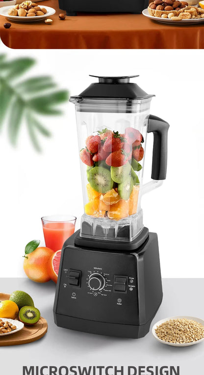 500W Heavy Duty Commercial Blender Stationary Mixer Ice Smoothies Appliances for Kitchen Professional High Power Food Processor