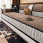 Contrast Hem Twill Chenille Sofa Cover for All Seasons Living Room Non-slip Sofa Seat Cover Couch Slipcover, Sofa Towel