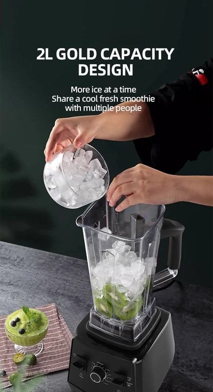 500W Heavy Duty Commercial Blender Stationary Mixer Ice Smoothies Appliances for Kitchen Professional High Power Food Processor