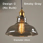 Vintage Dining Glass Hanging Russia Loft Luminaire Modern Bedroom Pendant Lamp with Clear Gray Amber Colour Light Fixtures