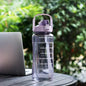 2L Straw Water Bottle Outdoor Large Capacity Sport Water Bottle Portable Plastic Drink Bottle with Time Marker Gym Bottles