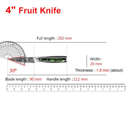 Kitchen Knife Chef Japanese Knife Laser Damascus Pattern Knife Cut Meat Fruit Bread Vegetable Boning Knife Slicing Utility Knife