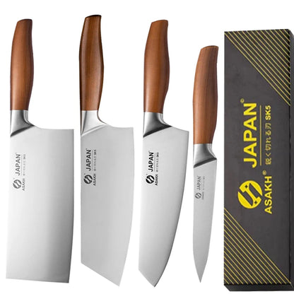 Professional Japanese Kitchen Knives Set Stainless Steel Fish Fillet Meat Cleaver Chef Knife Slicing Santoku Knife Cooking Tools