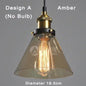 Vintage Dining Glass Hanging Russia Loft Luminaire Modern Bedroom Pendant Lamp with Clear Gray Amber Colour Light Fixtures